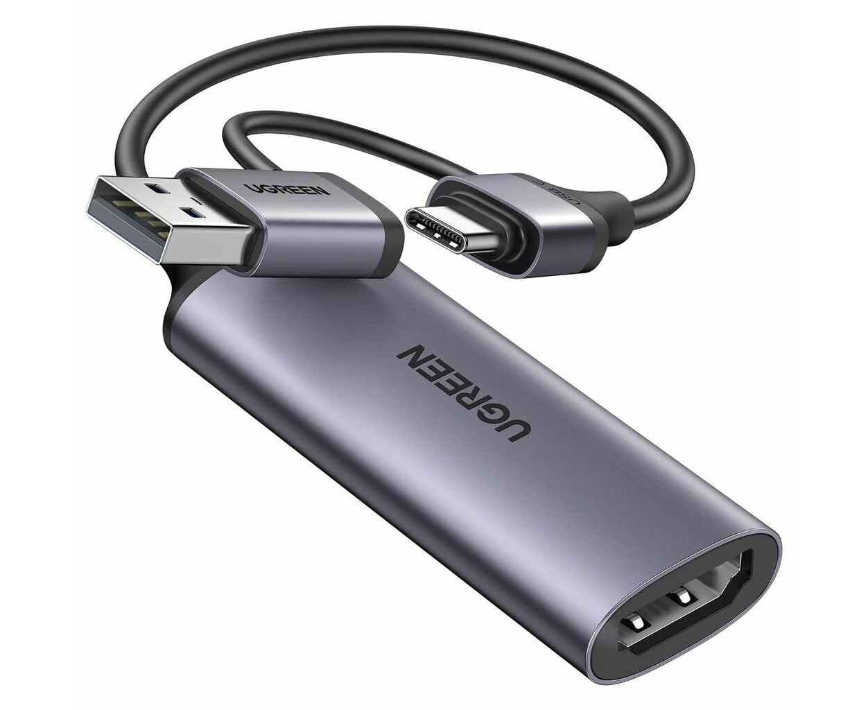 Устройство видеозахвата UGREEN CM716 (25854) HD USB 1080 P Video Capture Device серый