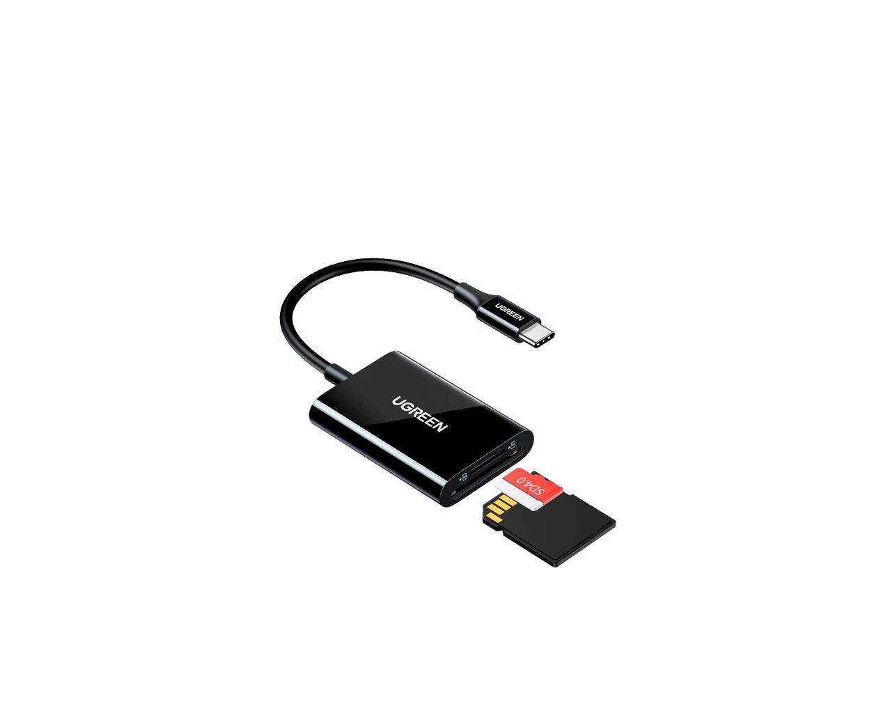 Картридер UGREEN CM265 (35622) USB-C 3.1 to TF/SD 3.0 Multifunction Card Reader Black
