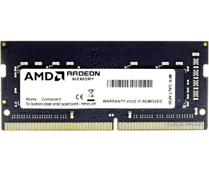 ОЗУ AMD R948 G3206 S2 S-U DDR4 8 GB 3200 Mhz So-DIMM 1.2 V Retail
