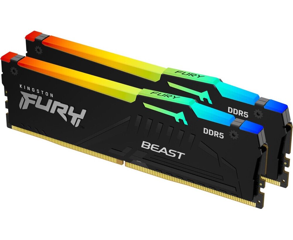 ОЗУ Kingston FURY Beast RGB KF552 C40 BBAK2-64 64 GB 5200 MT/s DDR5 CL40 DIMM (Kit of 2)