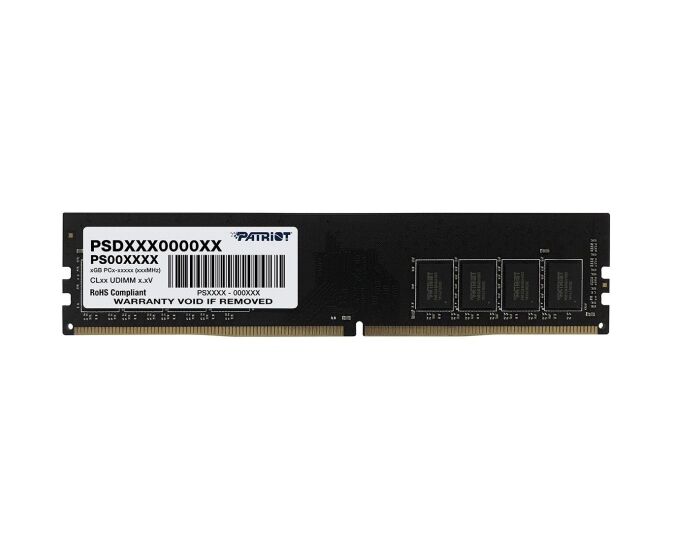 ОЗУ PATRIOT Signature Line PSD48 G26662 DDR4 8 Гб Module capacity 8 Гб Количество 1 2666 МГц Множитель частоты шины 19 1.2 В