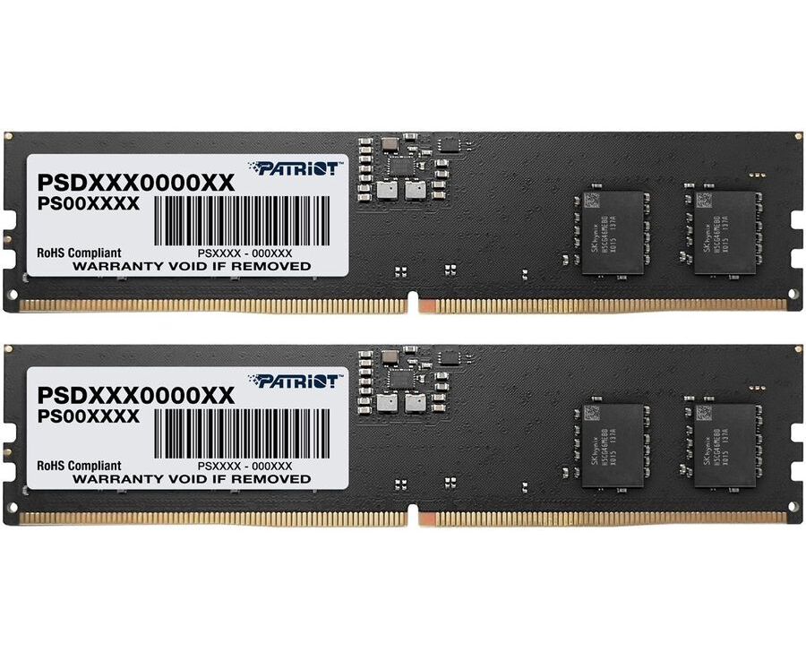 ОЗУ Patriot Signature (PSD532 G4800 K) DDR5 2x16 Gb 4800 M Hz RTL PC5-38400 CL40 DIMM ECC 288-pin 1.1 В