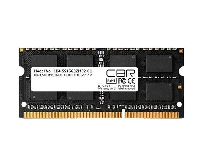 ОЗУ CBR CD4-SS16 G32 M22-01 DDR4 SODIMM 16 GB PC4-25600, 3200 M Hz, CL22, 1.2 V