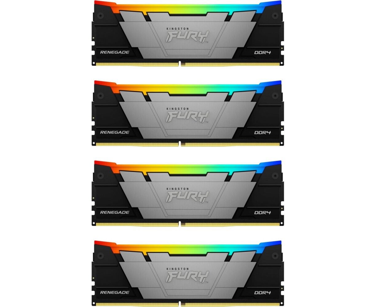 ОЗУ Kingston Fury Renegade RGB KF432 C16 RB2 AK4/128 128 GB3200 MT/s DDR4 CL16 DIMM (Kit of4)