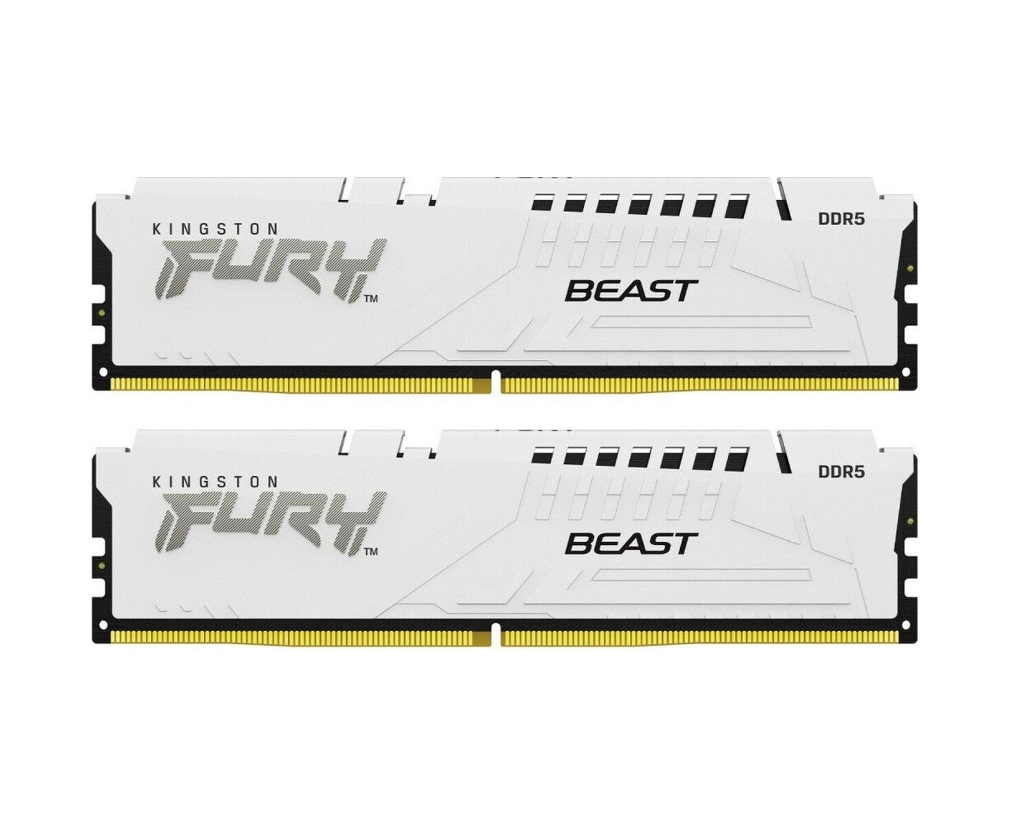 ОЗУ Kingston Fury Beast White KF560 C36 BWE2 K2-32 32 GB (2x16 GB) DDR5 6000 MT/s CL36 EXPO Non-ECC Unbuffered DIMM (Kit of 2)