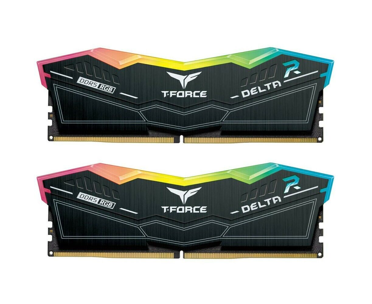 ОЗУ TEAMGROUP T-Force Delta RGB 32 GB (FF3 D532 G6000 HC30 DC01) (2x16 GB) DDR5 6000 M Hz CL30 (30-36-36-76) 1.35 V / Black