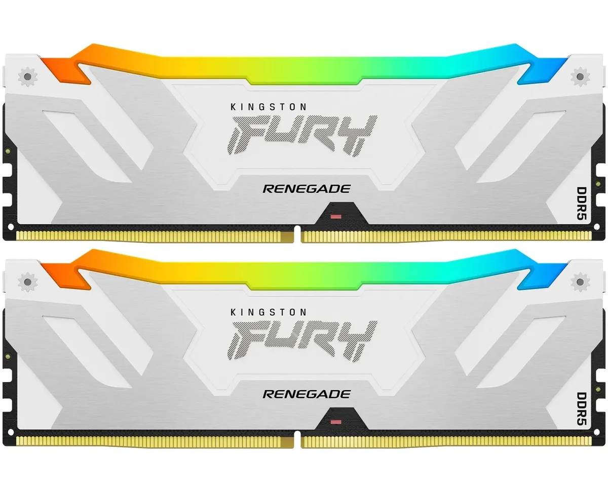 ОЗУ Kingston Fury Renegade KF580 C38 RWAK2-32 DDR5 - 2x 16 ГБ 8000 МГц, DIMM, White, Ret