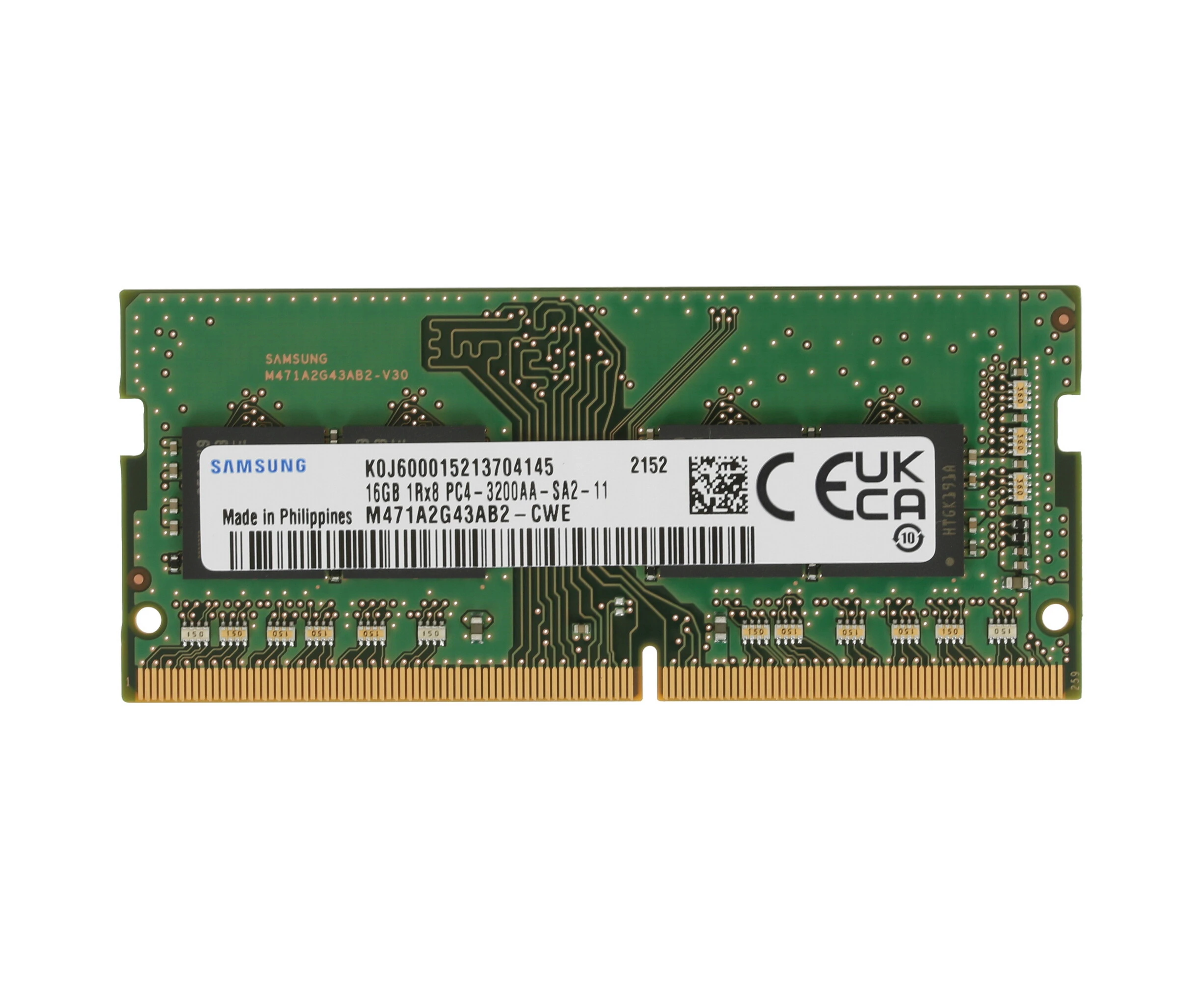 ОЗУ Samsung M471 A2 G43 AB2-CWE DDR4 16 GB UNB SODIMM 3200 1 Rx8, 1.2 V