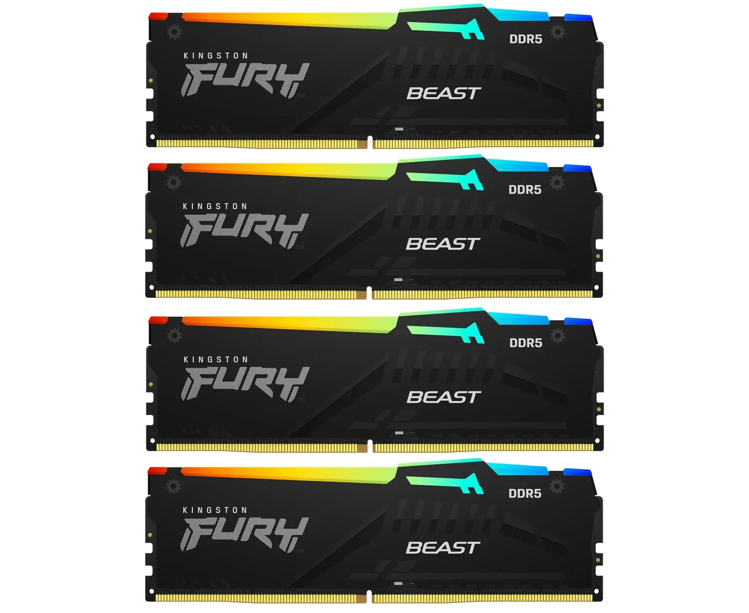 ОЗУ Kingston Fury Beast KF560 C40 BWAK4-64 DDR5 - 4x 16 ГБ 6000 МГц, DIMM, Ret