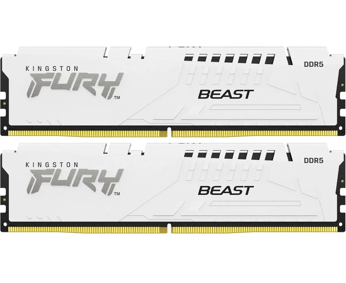 ОЗУ Kingston Fury Beast KF564 C32 BWEK2-32 DDR5 - 2x 16 ГБ 6400 МГц, DIMM, White, Ret