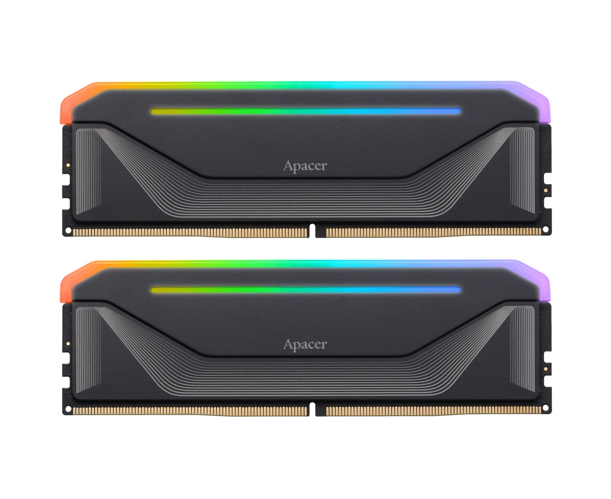 ОЗУ Apacer NOX RGB (AH5 U32 G60 C622 NBAA-2) DDR5 32 GB 6000 M Hz DIMM Black CL38 1.35 V Kit (2x16 GB) (Retail) 2048*8 Heat Sink (Retail)