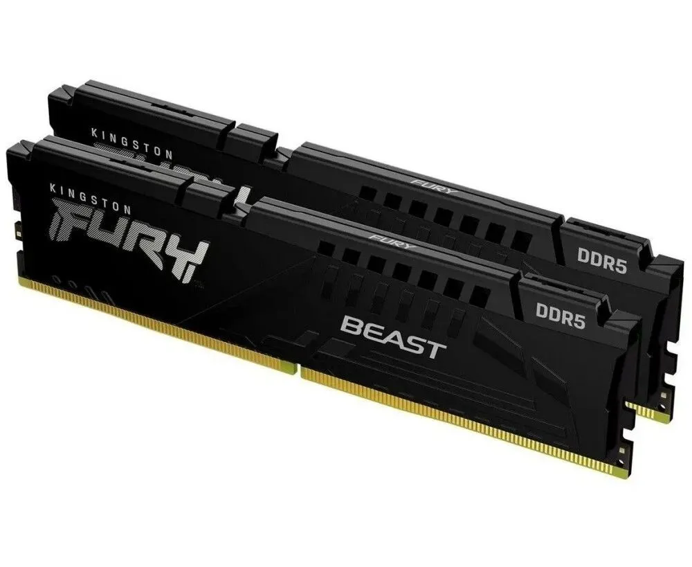ОЗУ Kingston Fury Beast Black KF556 C40 BB2 K2-64 DDR5 - 2x 32 ГБ 5600 МГц, DIMM, Ret