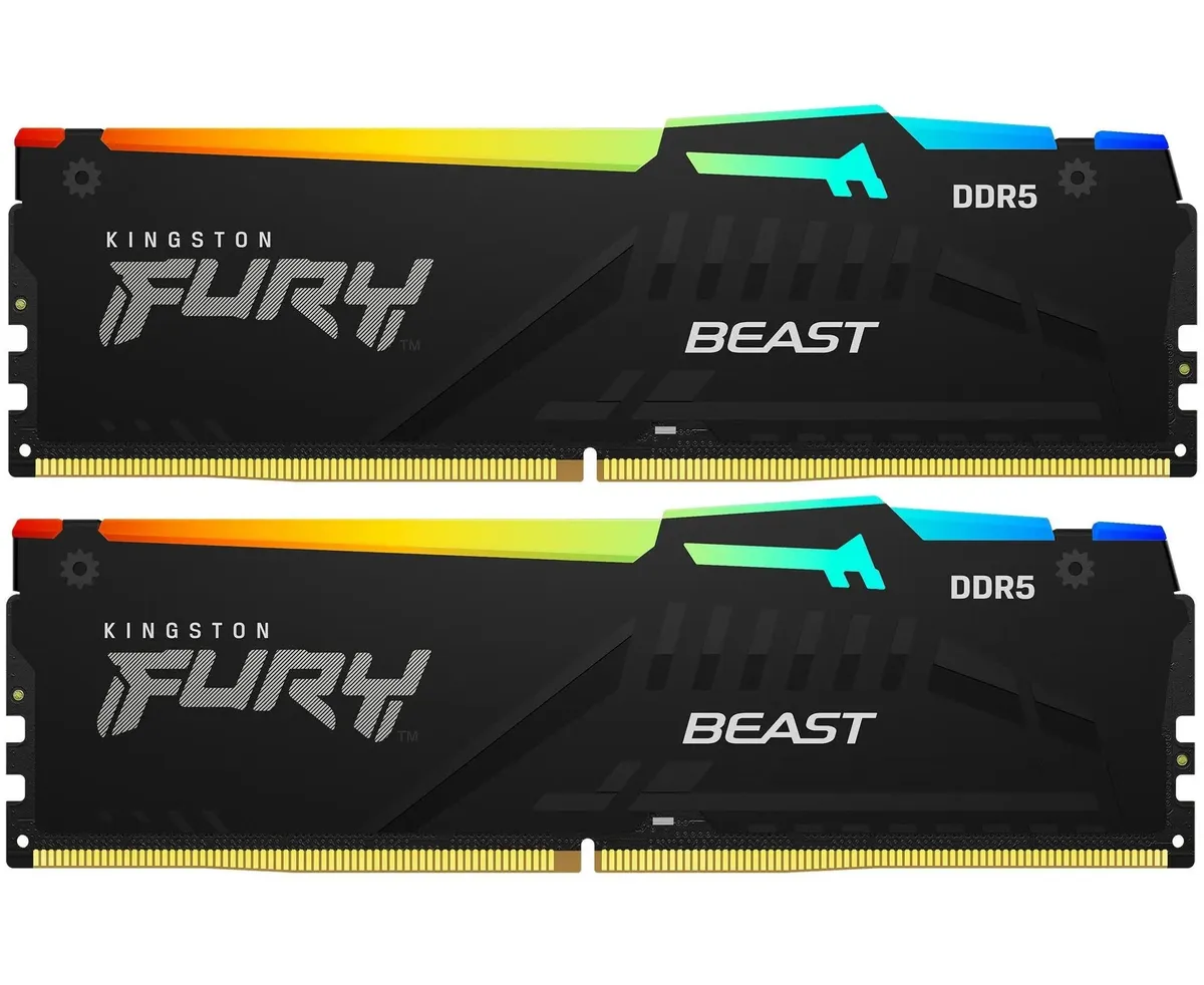 ОЗУ Kingston Fury Beast (KF556 C40 BB2 AK2-64) DDR5 - 2x 32 ГБ 5600 МГц, DIMM, Ret