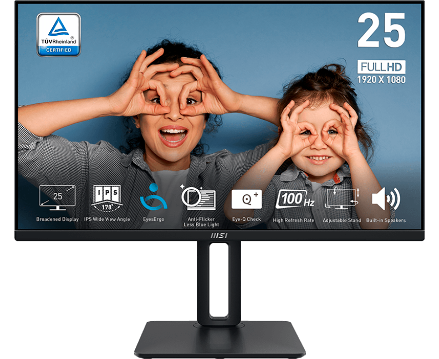 Монитор MSI Pro MP251 P (9 S6-3 PC29 M-033) Black (24.5" IPS, 1920x1080, D-Sub+HDMI, 4 ms, 178 /178 , 300 cd/m, 1300:1 (100 M:1), 100 Hz, MM)