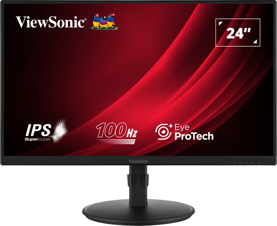 Монитор View Sonic VA2408-HDJ черный IPS FHD HDMI DP VGA HAS Piv 100 Hz 250cd In