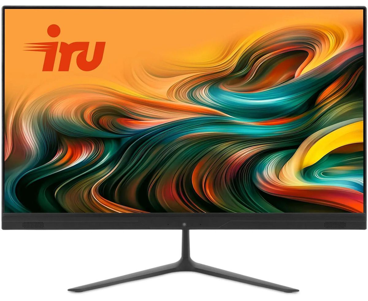 Моноблок IRU P231 (2044604) 23.8" Full HD N95 (1.7) 8 Gb SSD256 Gb Windows 11 Professional Gbit Eth Wi Fi BT 36 W Cam черный 1920x1080