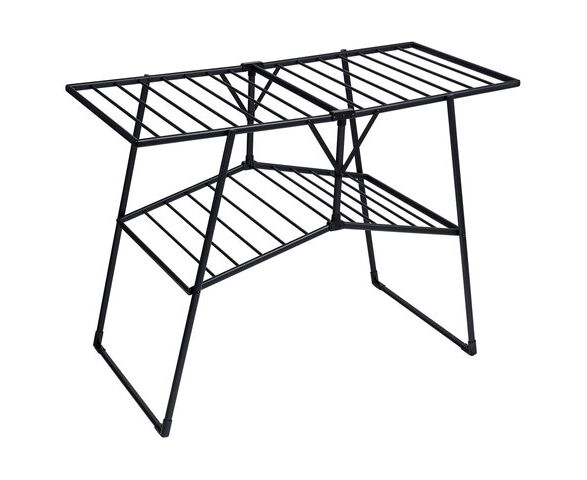 Сушилка для белья Laima Home 700475 Quatro Black раскладная 4 зоны, 2 уровня, 22 метра