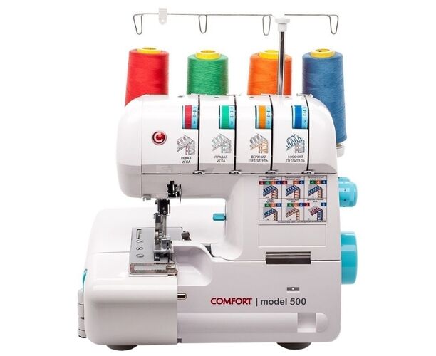 Оверлок Comfort 500 (Comfort 500), 3, 4-ниточный шов, ролевой шов, дифференциальная подача, скорость 1200 стежков/мин