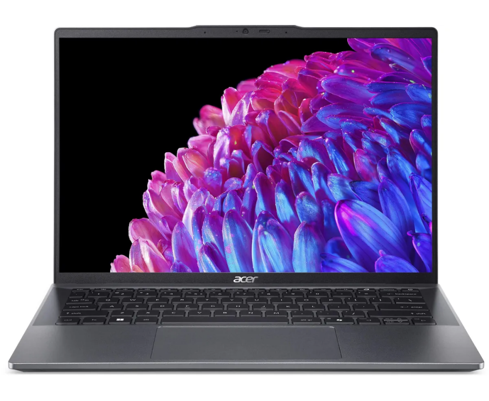 Ноутбук Acer Swift Go 14 SFG14-63-R8 U9 (NX.KTSCD.002) 14", OLED, AMD Ryzen 5 8645 HS 4.3 ГГц, 6 ядер, 16 ГБ 1 ТБ SSD, AMD Radeon, Win11 H, металлик