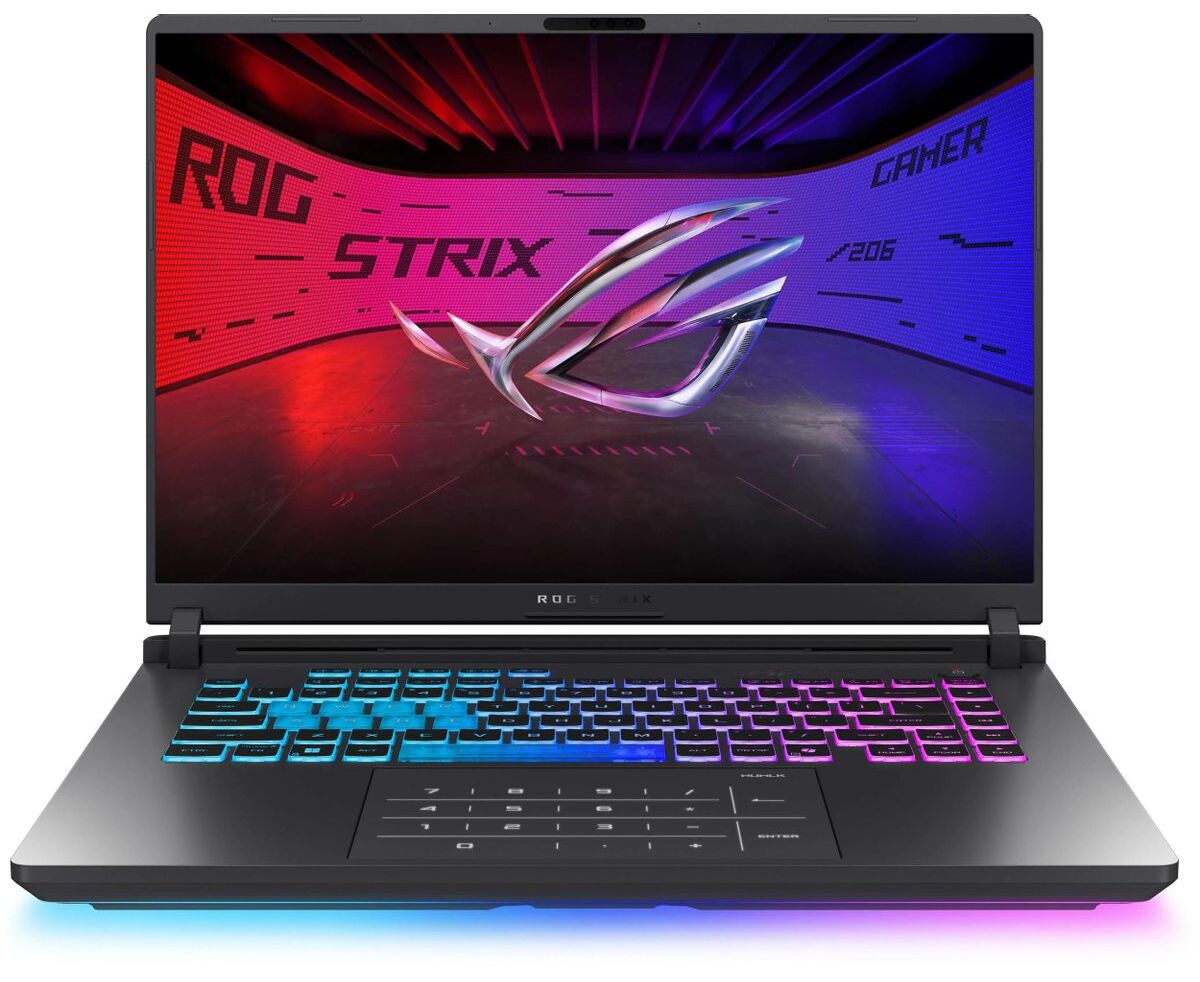 Ноутбук Asus Rog Strix G16 G615 LR-S5222 (90 NR0 LR1-M009 A0) Core Ultra 9 275 HX 32 Gb SSD1 Tb Nvidia GF RTX5070 Ti 12 Gb 16" IPS (2560x1600) без ОС grey