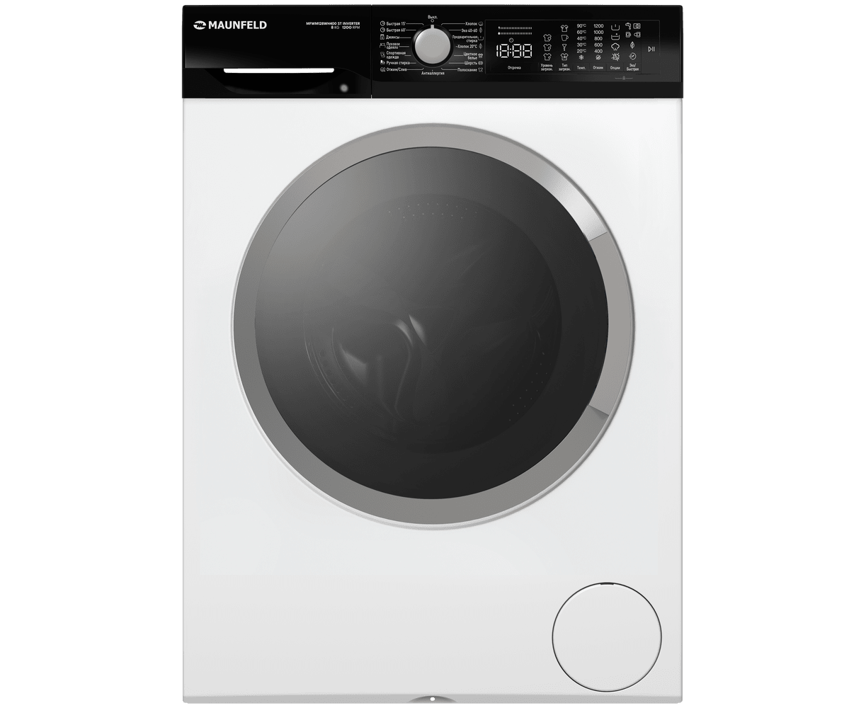 Стиральная машина MAUNFELD MFWM128 WH400 ST Inverter