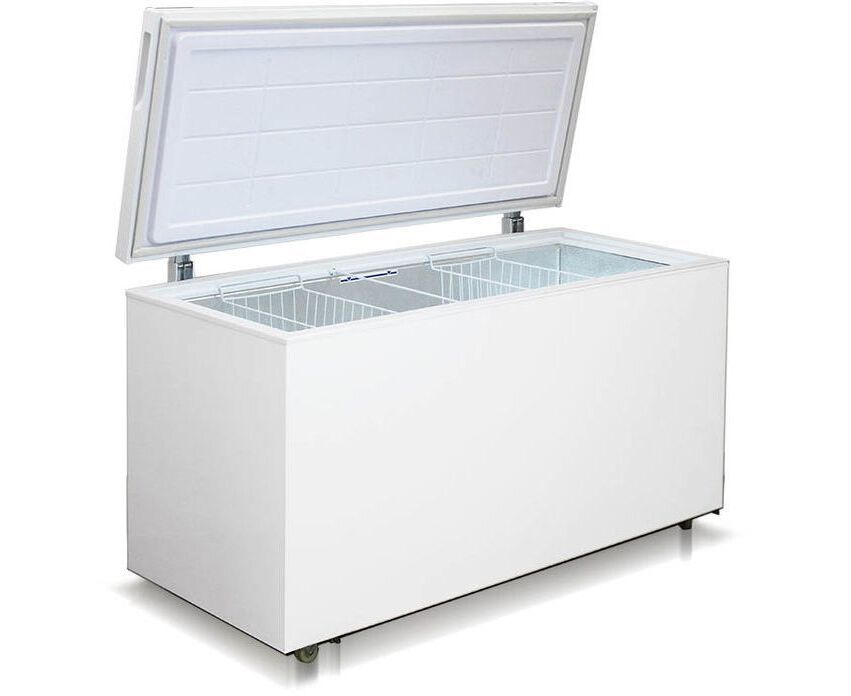 Морозильный ларь Бирюса 455 KX белый, Вх Шх Г: 81.5х 150х 68см, полезн объем 410л, 21кг/сут, класс B, климат класс N, 45д Б, 2 корзины