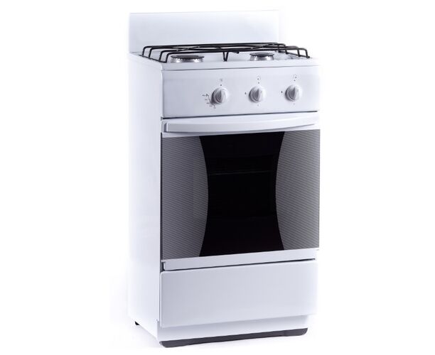 Плита газовая Flama CG 3202 W, 50x35x85 см, 2 конфорки, духовка 30 л