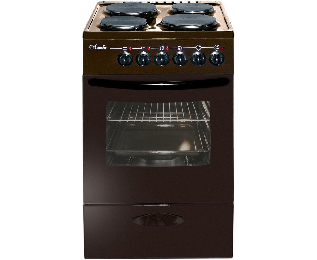 Плита Лысьва ЭП 411 МС коричневый эмаль (без крышки)