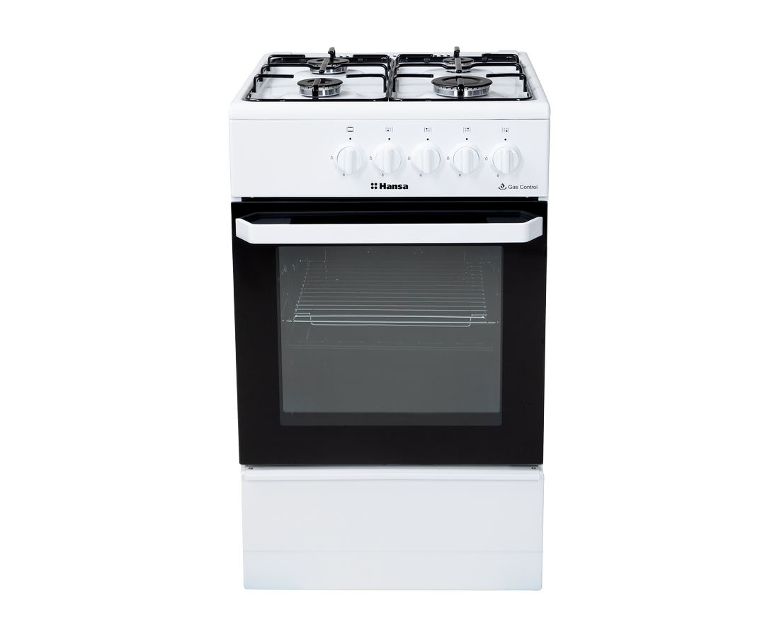 Кухонная плита Hansa FCGW510029 A белый реш.сталь