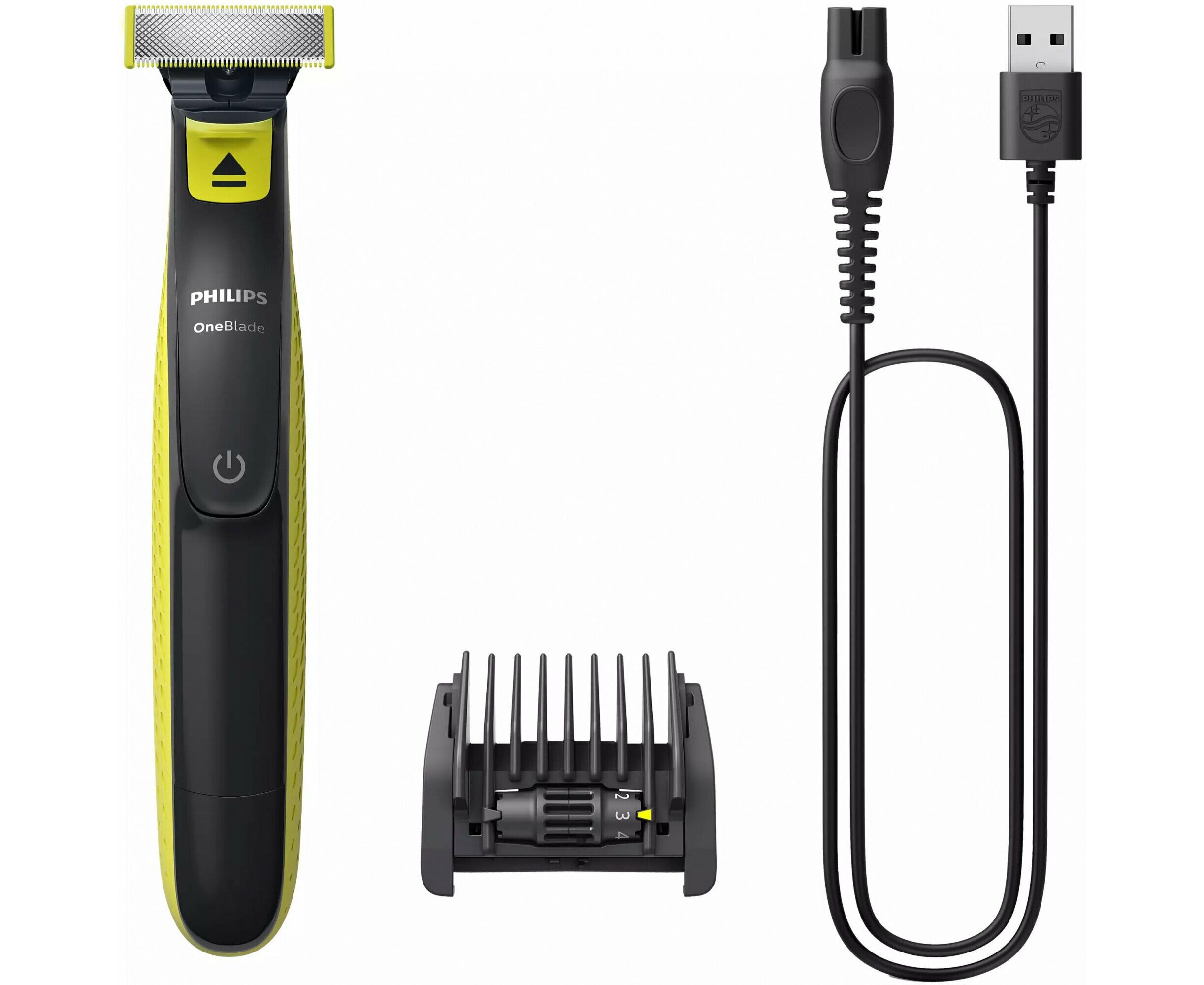 Триммер Philips QP2724/20 черный/лайм