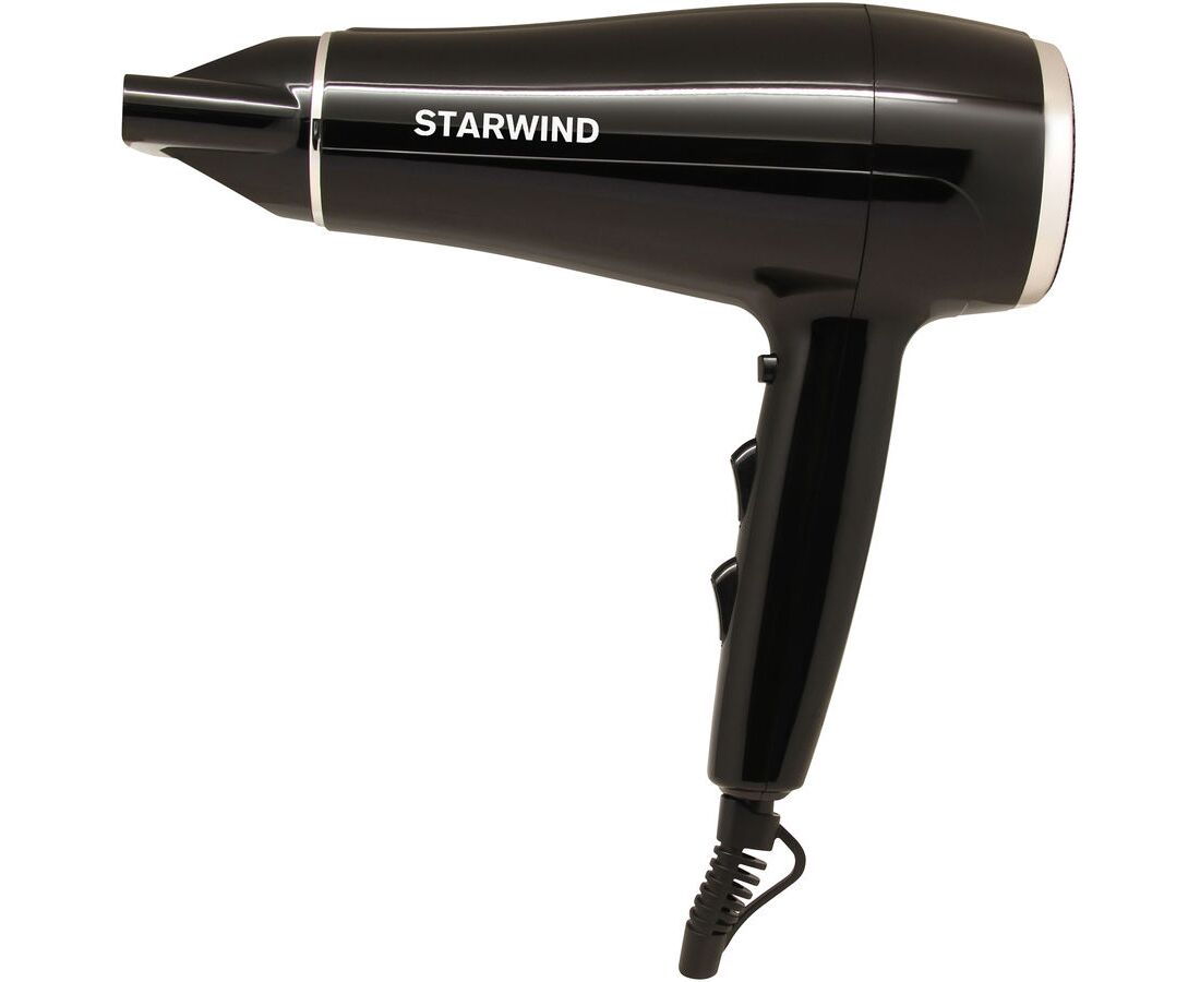 Фен Starwind SHD 7080 2200 Вт черный/хром