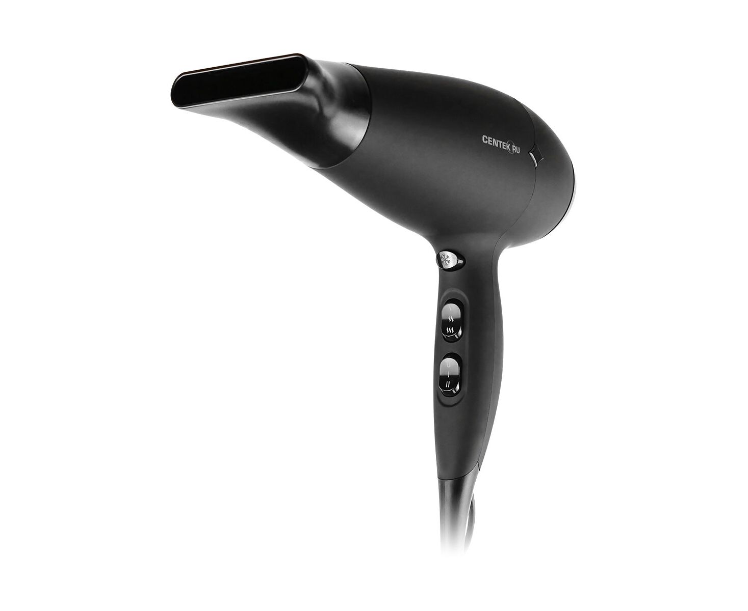 Фен Centek СТ -2216 (черн) 2000 Вт. 2 скорости нагрева. турмалиновая ионизация, холодный обдув