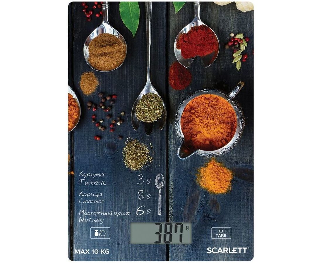 Весы кухонные Scarlett SC-KS57 P68 рисунок