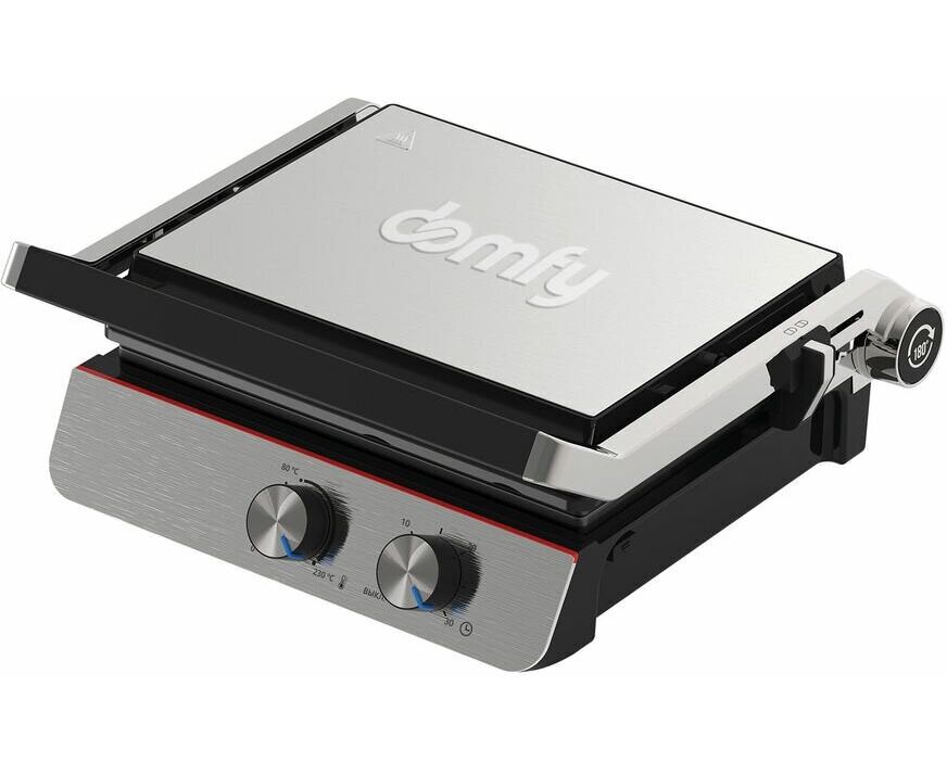Электрогриль Domfy Metal DSM-EG502 черный/серебристый