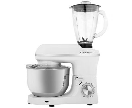Кухонный комбайн MAUNFELD MF-435 WH PRO, белый/серебристый