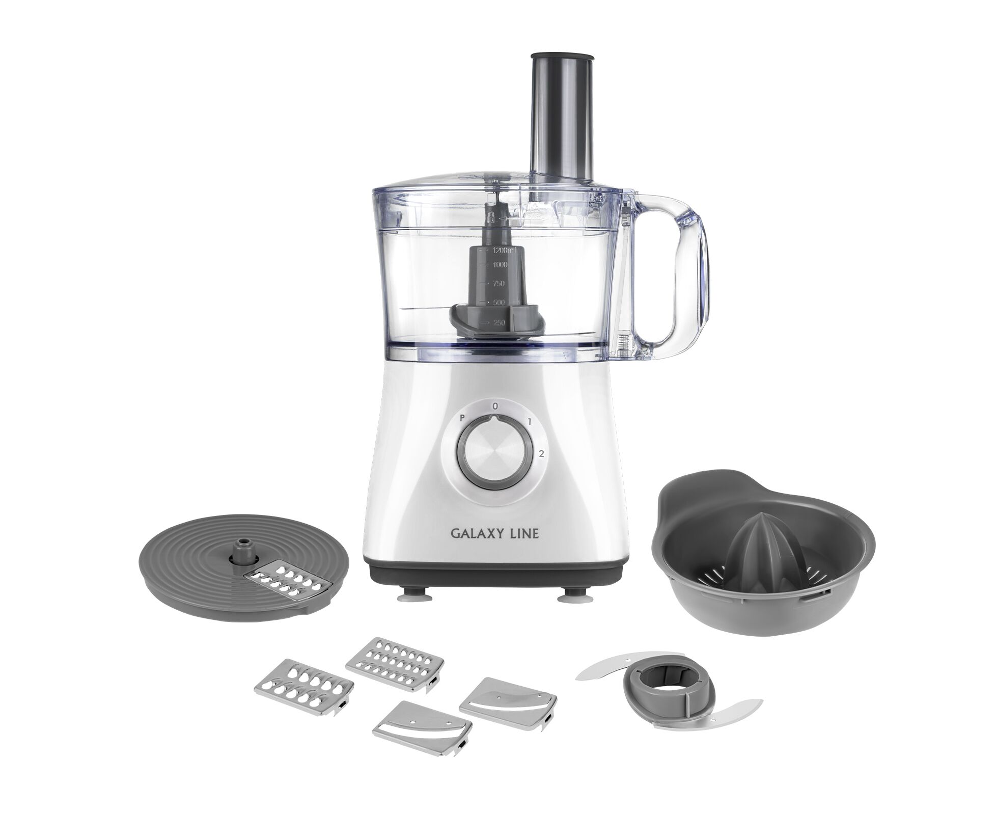 Кухонный комбайн Galaxy GL2312 белый/серый