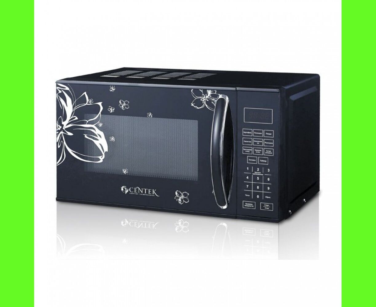 Микроволновая печь Centek CT-1579 черный/цветы