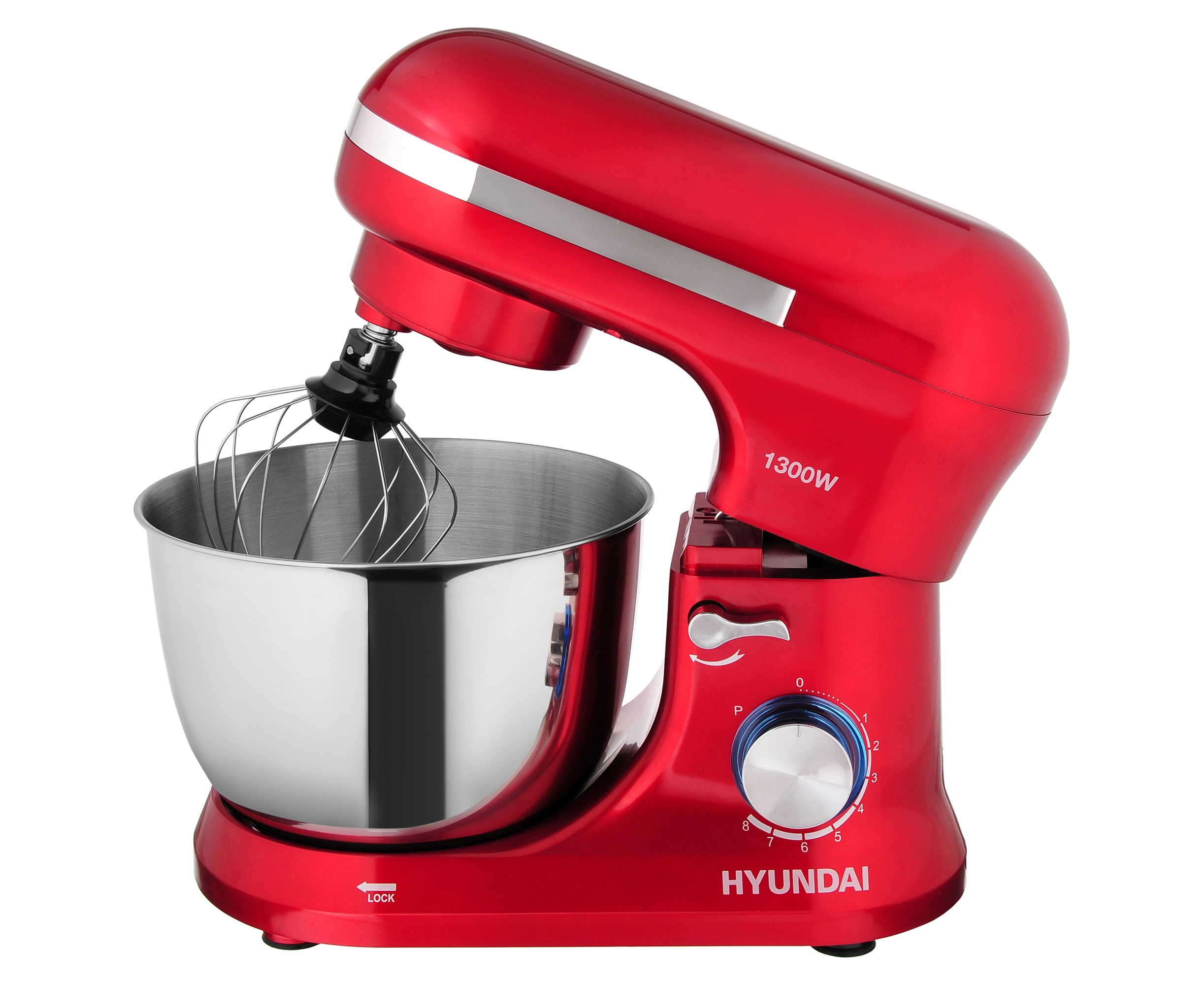 Миксер планетарный Hyundai HYM-S6451 красный