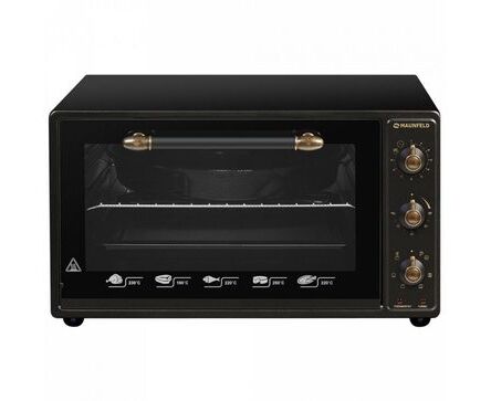 Мини-печь MAUNFELD CEMOA.456.RBG черный+стекло,фурнитура бронза