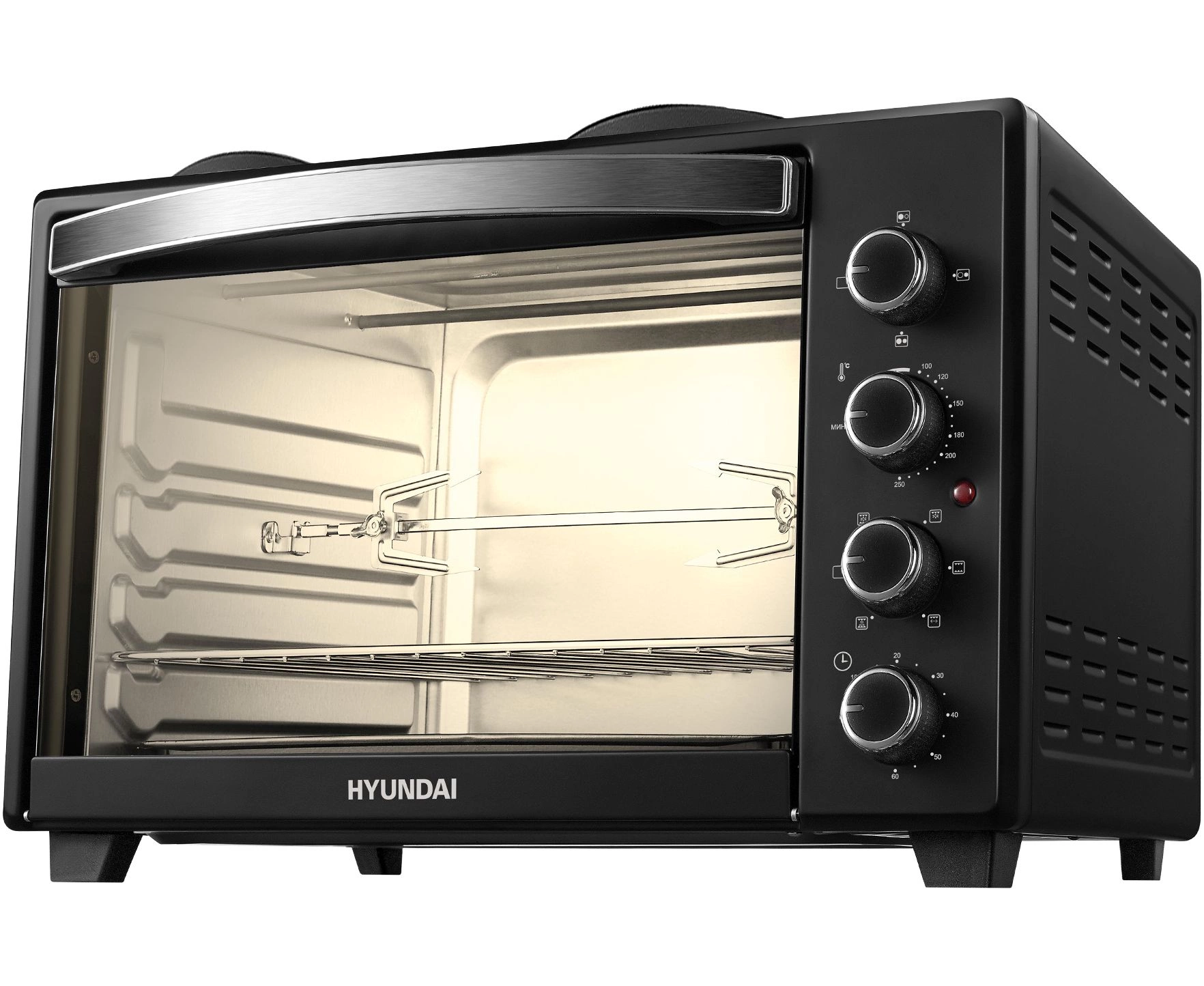 Мини-печь Hyundai MIO-HY099 45л. 2000 Вт черный
