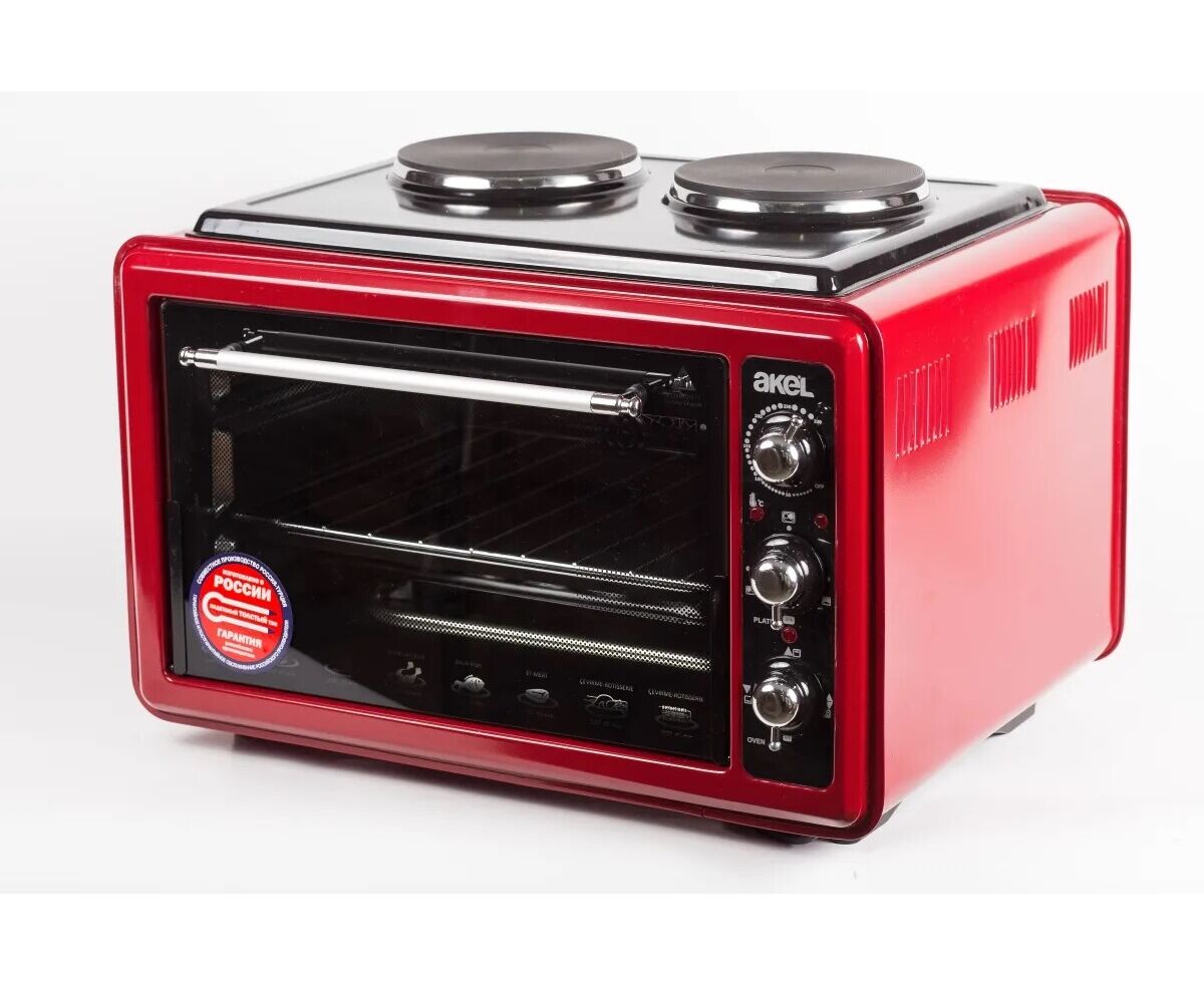 Мини печь Akel AF-752 красный