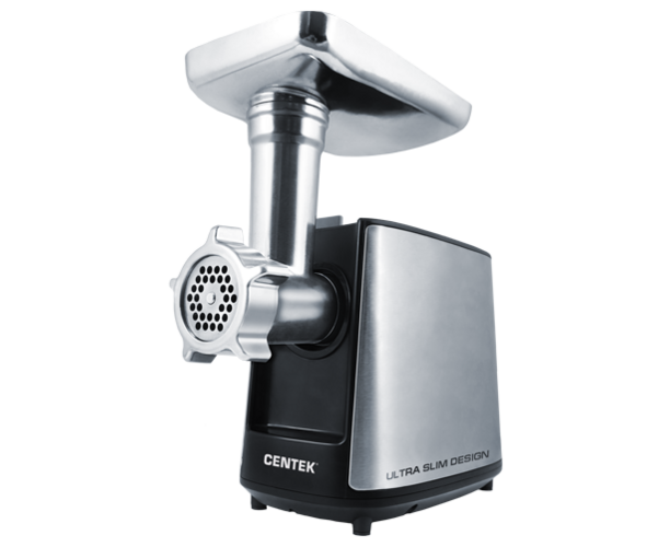 Мясорубка Centek CT-1617 SLIM дизайн, реверс, V8, стальной коннектор, алюм. лоток