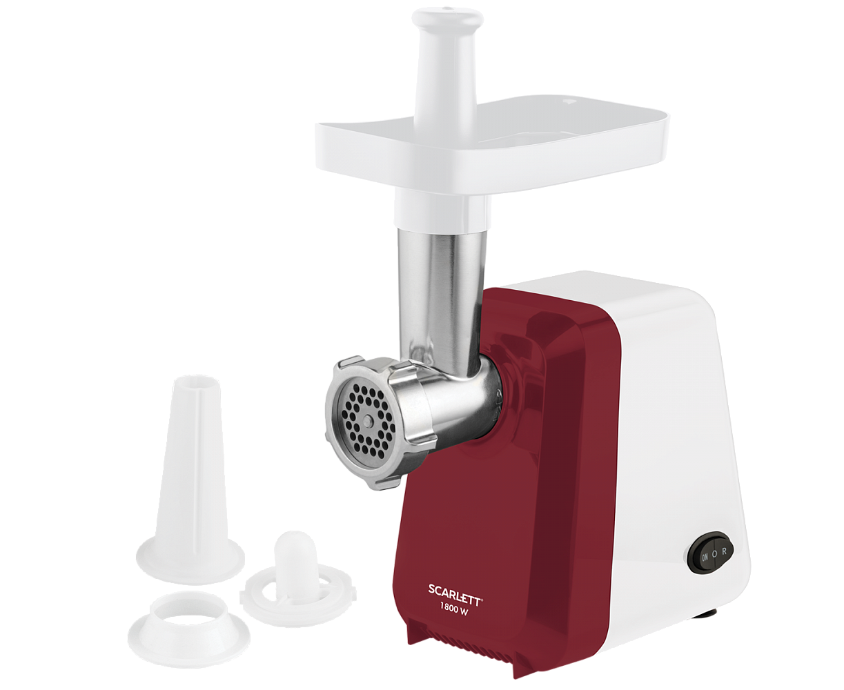 Мясорубка Scarlett SC-MG45 S62 белый с красным