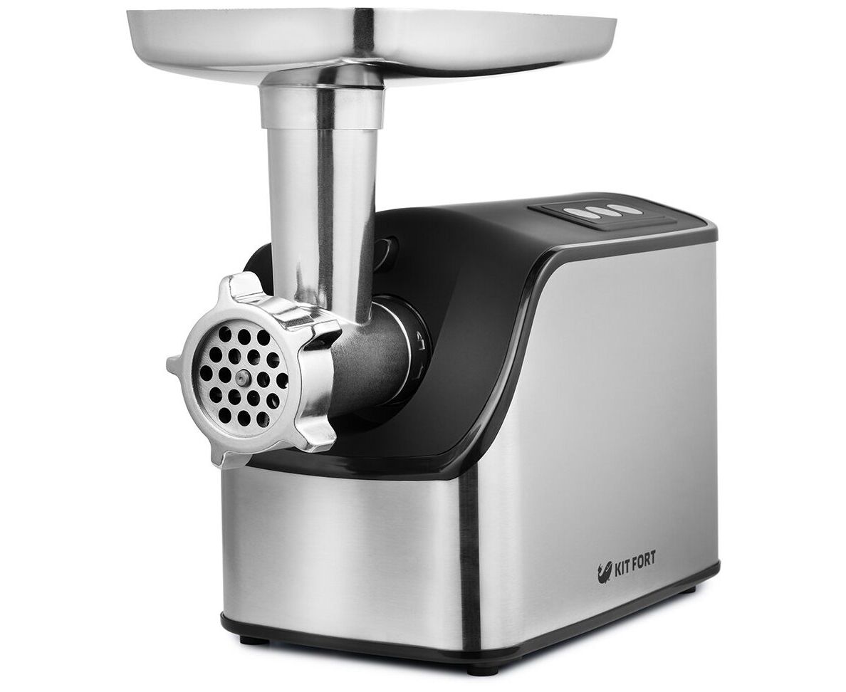 Мясорубка Kitfort КТ-2103 серебристый/черный