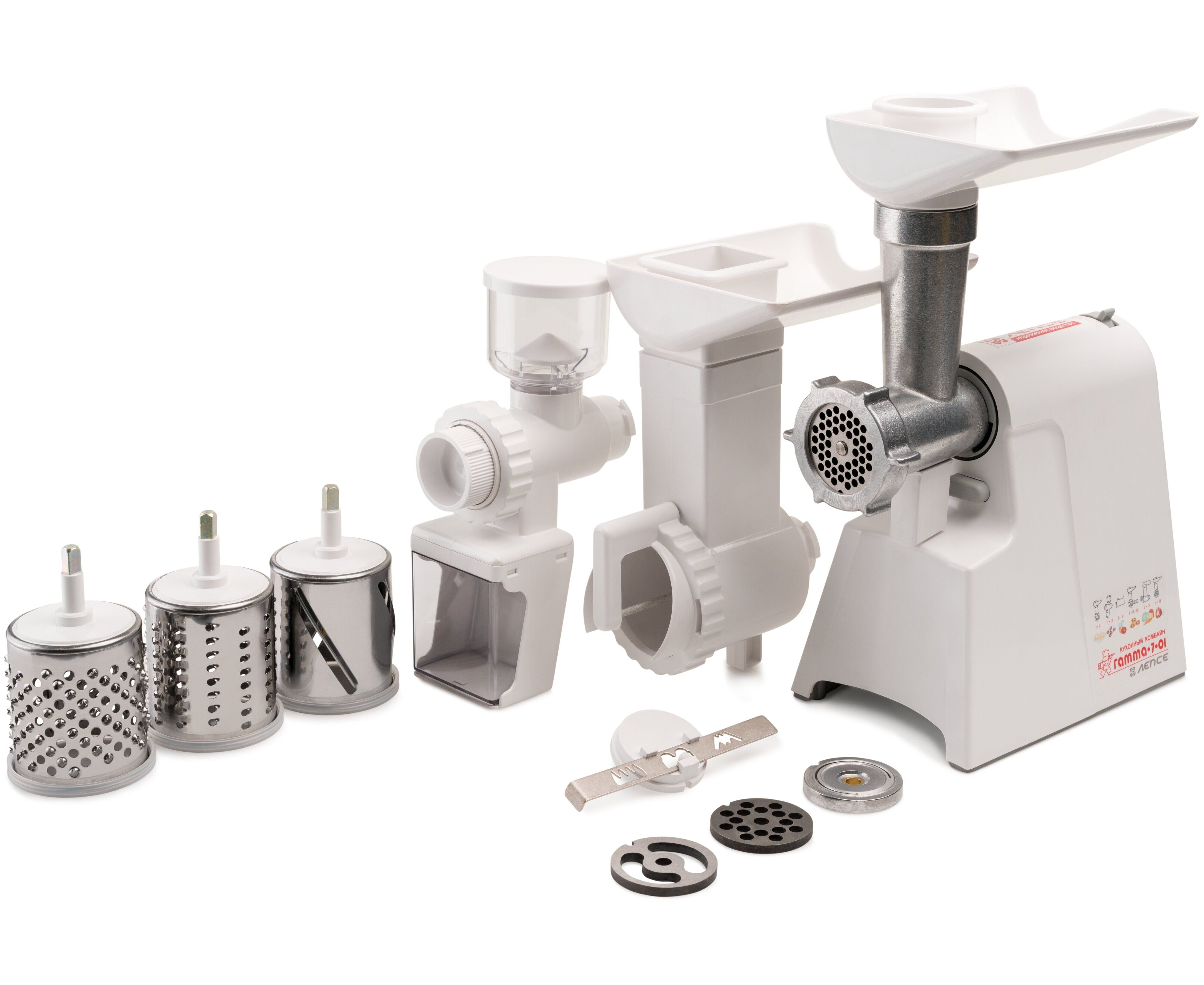 Мясорубка Лепсе Гамма-7-01, насадки: овощерезка, кофемолка