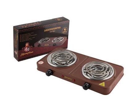 Настольная электрическая плитка Матрёна МА-062 коричневый, 2 конфорки
