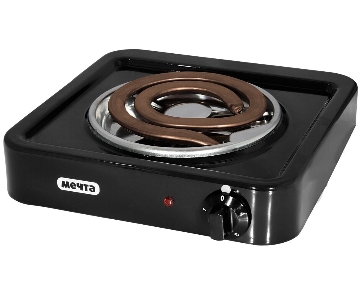 Настольная плитка МЕЧТА 111 Т черная, 1 конфорка