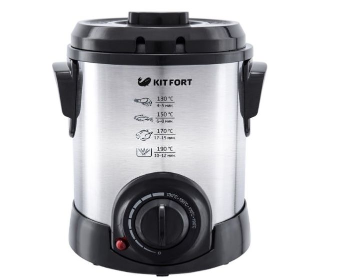Фритюрница Kitfort КТ-2009 серебристый/черный