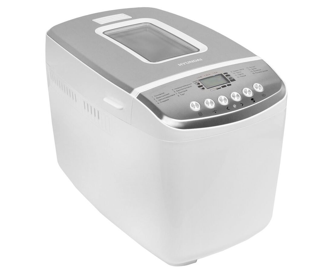 Хлебопечь Hyundai HYBM-M0815 белый/серебристый