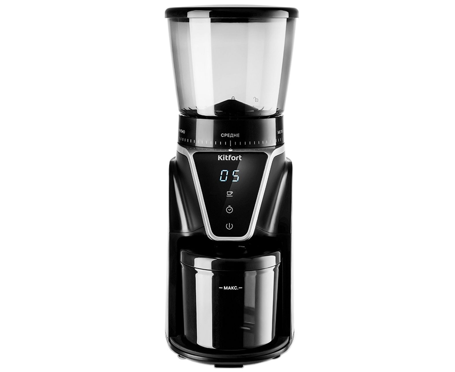 Кофеварка Kitfort КТ-784 черный/серебристый